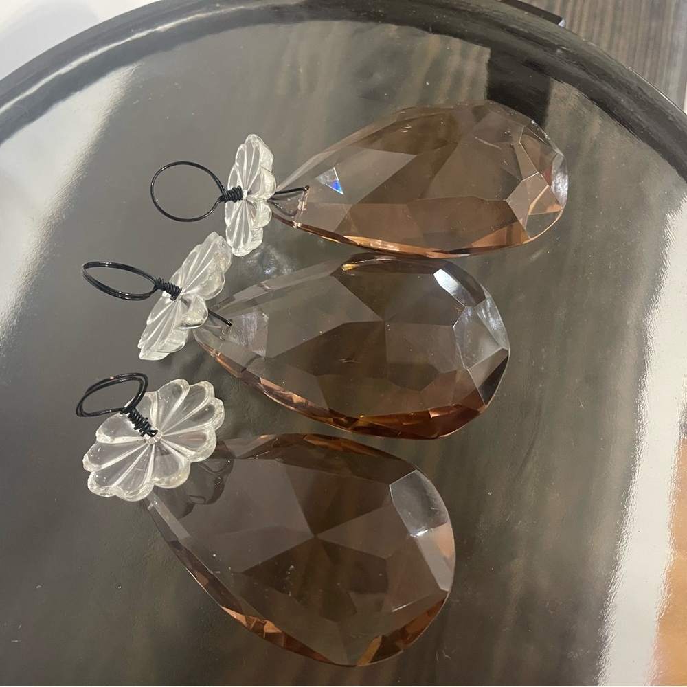 Glass Prisms (3), Smoky Quartz - Picture 7 of 8